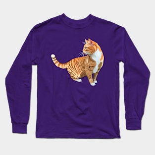 Ginger Tabby Cat Blep Long Sleeve T-Shirt